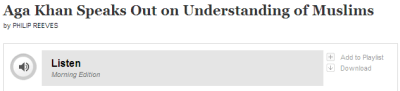 Aga Khan Speaks Out on Understanding of Muslims