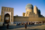 A street market outside the Registan. Photograph Alamy via The Guardian