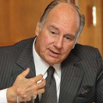 Aga Khan, the hereditary leader of the world's 15 million Shia Ismaili Muslims pictured during an interview in Toronto.