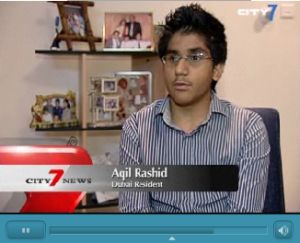 Aqil Rashid on City7 News Dubai