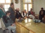 President IRC HUnza briefing Marvi Mamon, member NAtional Assembly