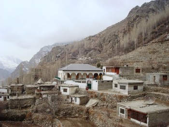 The Upper Attabad Jamat Khana survived at the safe portion of the village whereas the JamatKhana in Lower Attabad buried beneath the debris of the devastating landslides of Jan 04