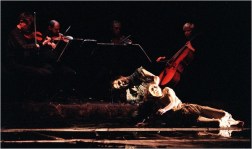 The Kronos Quartet performing with dancers in 1997