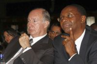 His Highness The Aga Khan and Nation Media Group chairman Wilfred Kiboro