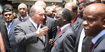 His Highness the Aga Khan interacts with Pan African Media conference delegates March 18 2010 - daily-nation