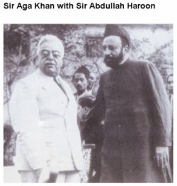 Sir Aga Khan with Sir Abdullah Haroon