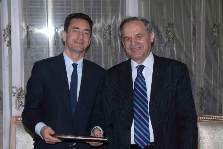 From Ismailimail Archives: Damascus, Syria, 26 October 2010:  His Excellency Mr. Eric Chevallier, France’s Ambassador to Syria and His Excellency Mr. Mohamed Seifo, AKDN’s Resident Representative in Syria at the signing of the Partnership Convention between AKDN and the French Government.