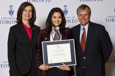 Hana Dhanji: Gordon Cressy Student Leadership Award 2010 recipient  - University of Toronto