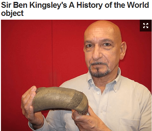 Sir Ben Kingsley's gold turban - BBC's A History of the World