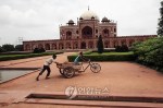 Restoration work at Humayun's Tomb in New Delhi