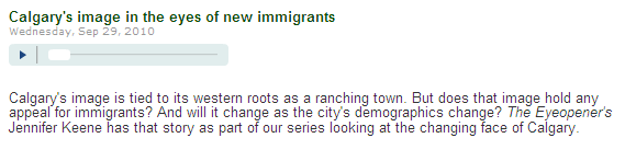 CBC Radio - Calgary Eyeopener - Reference to participation of Ismailis in the Stampede Parade