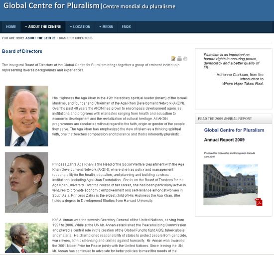 Bios: Board of Directors of the Global Centre for Pluralism