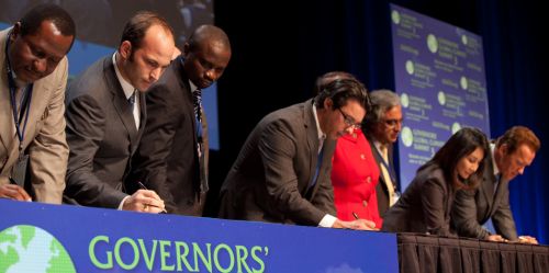 Prince Hussain Signs Charter of Climate Action at Governors' Global Climate Summit 3