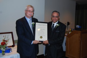 CGA Alberta presents Life Membership Award to Kabir Lalani, November 2009