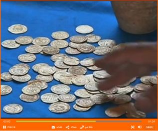 Fatimid pot of gold dinars found in fortress - Video report by Daily Mail UK Fatimid pot of gold dinars found in fortress - Video report by Daily Mail UK