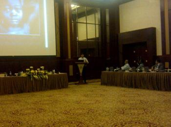 Aqeel Rashid makes a presentation for the Zakat Fund Workshop in UAE