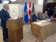 His Highness the Aga Khan speaks at Government House