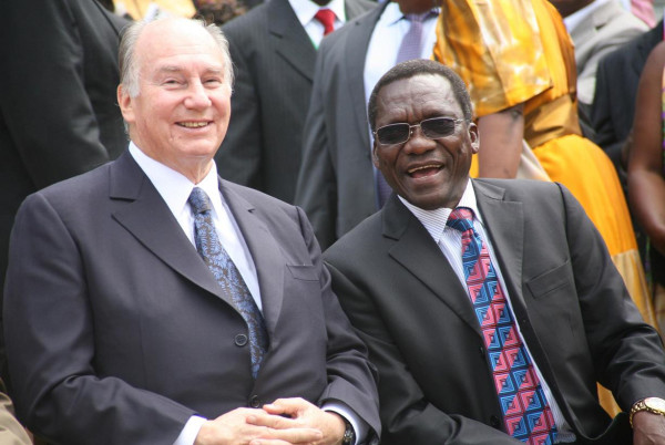 Mizengo Pinda with the Aga Khan