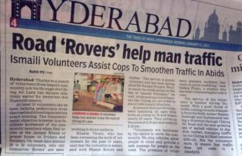 Ismaili Road 'Rovers' help man traffic