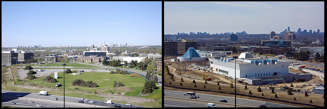 Aga Khan Museum Construction Site - 3 years - Before and After