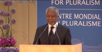 From Ismailimail archives: On May 23, 2013, former United Nations Secretary-General and Nobel Peace Prize laureate Kofi Annan delivered the Global Centre for Pluralism's second annual Pluralism Lecture (Image credit: Global Centre for Pluralism)