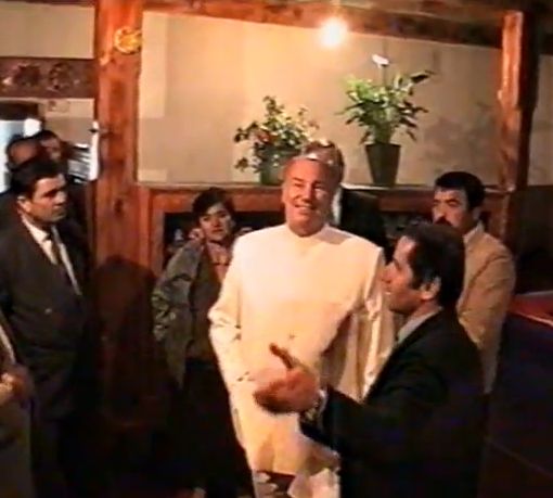 Tajikistan, 1995: Mawlana Hazar Imam tours a traditional Pamiri House