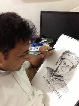Sketches by Shahid Akhtar Qalandar