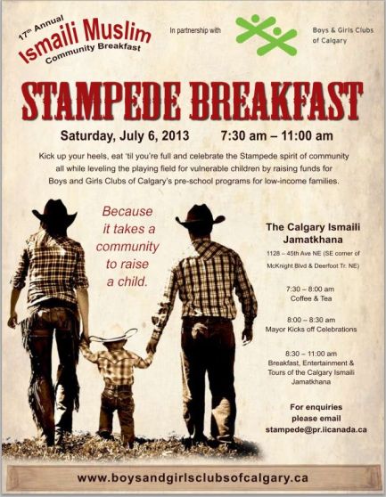 17th Annual Ismaili Muslim Community Breakfast at Calgary Jamatkhana