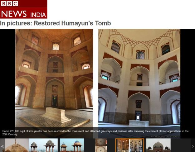 BBC In pictures: Restored Humayun's Tomb