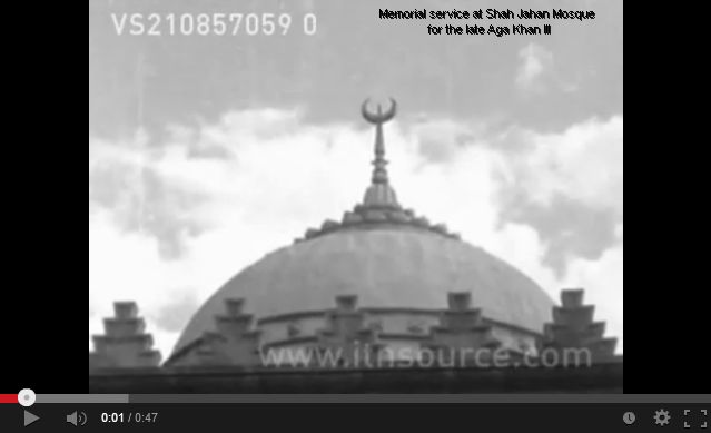 Historical Video: Memorial service at Shah Jahan Mosque for the late Aga Khan III