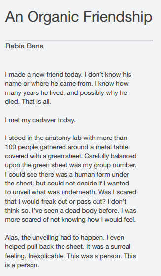 Rabia Bana Article: An Organic Friendship