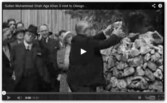 Sultan Muhammad Shah Aga Khan III - Visit to Glasgow (1938)