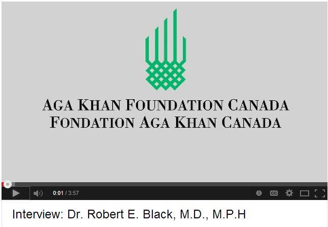 Aga Khan Foundation Canada: Interview with Dr. Robert E. Black