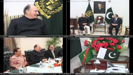 Prime Minister of Pakistan, Muhammad Nawaz Sharif welcomes Prince Karim Aga Khan