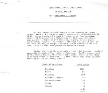 Vali Jamal: How Ismaili settlement came about in East Africa (and what lessons I derive from that)