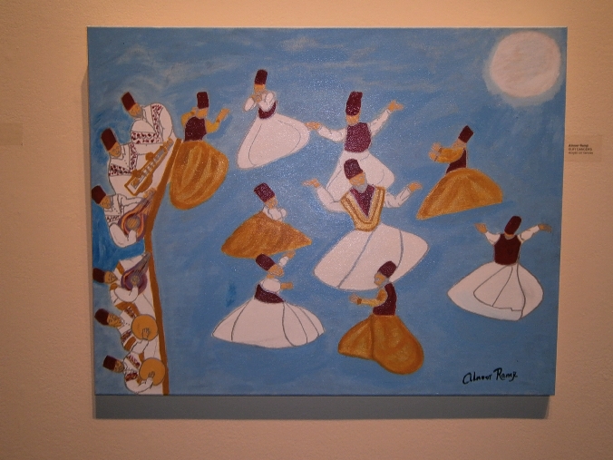 Photographs from the Art Exhibition featuring works by Ismaili Muslim Artists