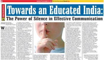 Towards an Educated India: The Power of Silence in Effective Communication