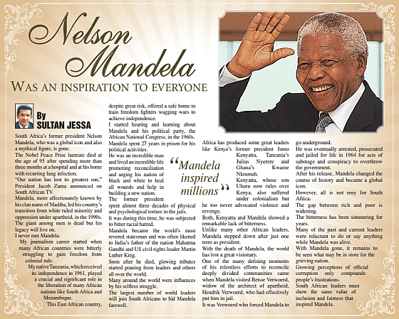 Tribute to Nelson Mandela, by Sultan Jessa