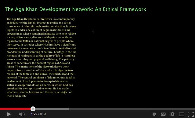 AKDN Ethical Framework Overview AKDN Ethical Framework Overview