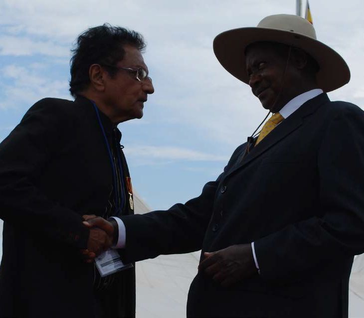 Vali Jamal with Yoweri Museveni