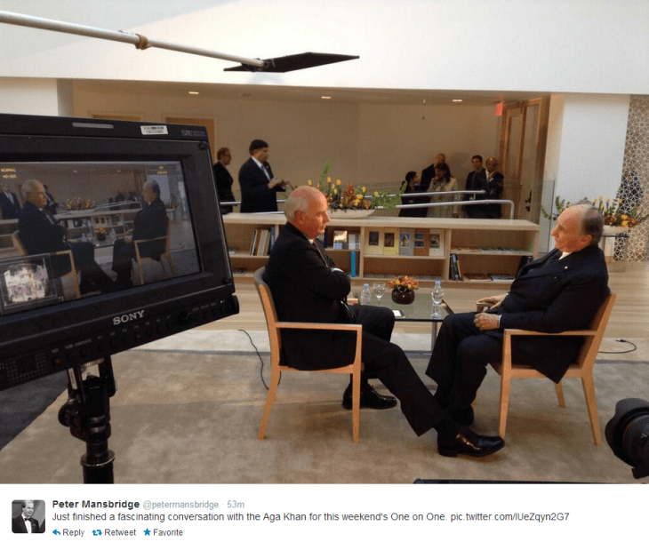 Aga Khan One-on-one with Peter Mansbridge