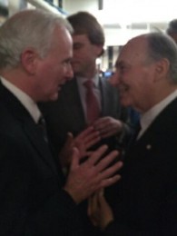 Councillor John Parker with the Aga Khan