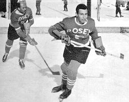 Prince Karim Aga Khan, an accomplished athlete seen here playing hockey. Le Rosey's hockey team was so strong that it competed against men's teams in the national championships.
