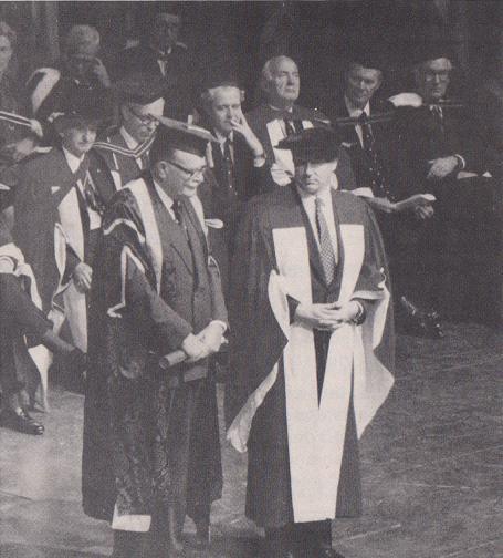 November 1, 1983- His Highness the Aga Khan seen with McGill University Chancellor - Conrad Hernington on being conferred with an Honorary Degree of Laws by McGill University November 1, 1983- His Highness the Aga Khan seen with McGill University Chancellor - Conrad Hernington on being conferred with an Honorary Degree of Laws by McGill University