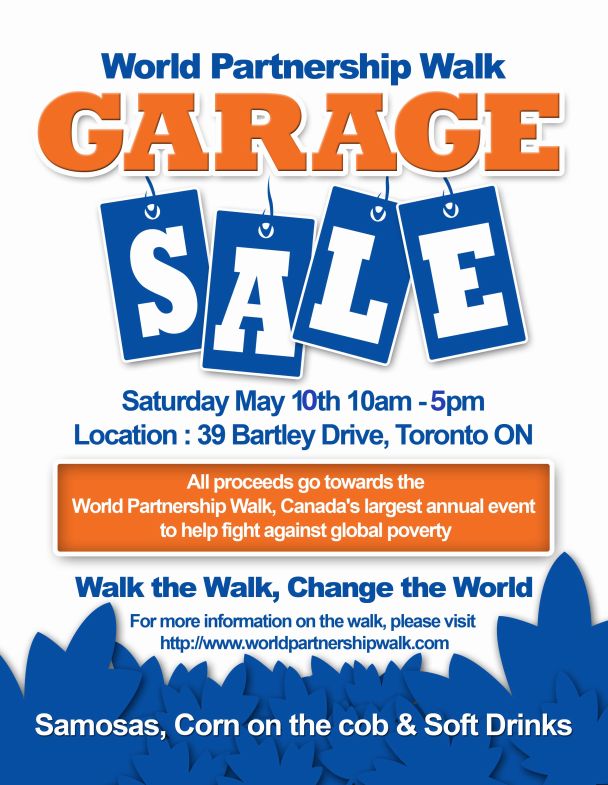 World Partnership Walk Garage Sale in Toronto (near HQ JK)