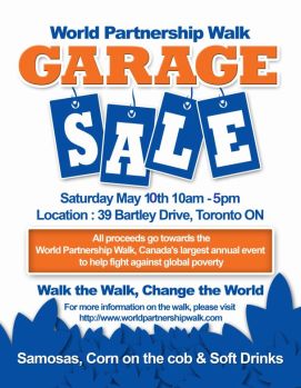 World Partnership Walk Garage Sale in Toronto (near HQ JK)