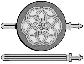 This is the Fatimid version of the sword Samsam which has been carved on the Gates of Old Cairo City, namely Bab-ul-Futuh. The Sword belonged to Ameerul Mo'mineen Ali ibn Abi Talib and after him with his progeny, the Imams of the Shias. Even as majority of the Muslims have imagined towards the double blade and the moon shape of the sword. The Fatimid Imam, Imam Moiz SA and under his permission, The Commander in Chief of the Fatimid Army, Badral Jamali AQ, built the Gates and got the image of the sword carved in the stone. This image shows the sword with the shield and the unsheathed sword without the shield.