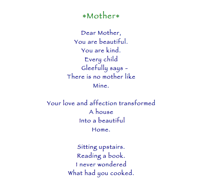 A Poem for Mother's Day by Noori Mamdani