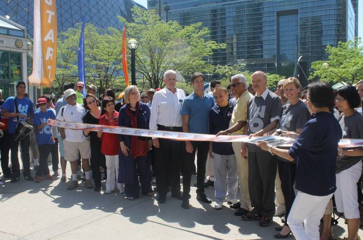 MP Carolyn Bennett at Ribbon Cutting Ceremony for Aga Khan Foundation's World Partnership Walk