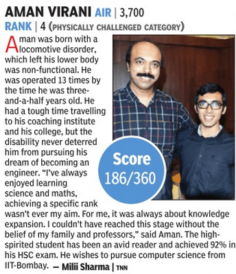 Aman Virani: IIT-JEE Advanced Entrance Exams